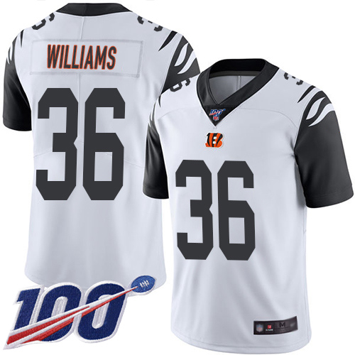 Cincinnati Bengals Limited White Men Shawn Williams Jersey NFL Footballl 36 100th Season Rush Vapor Untouchable